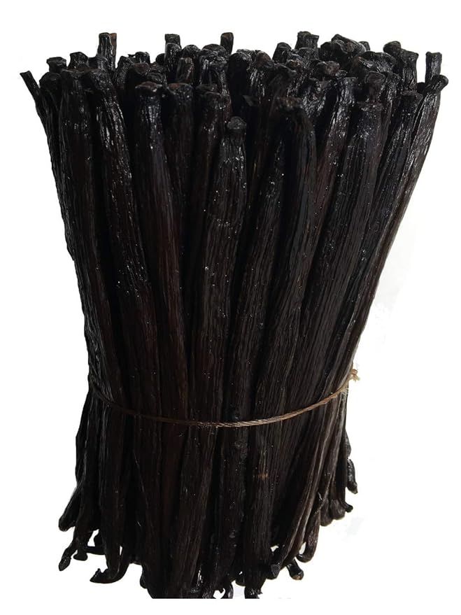 1oz Vanilla Beans Grade A Tahitian for Extract, Cooking and Baking by FITNCLEAN VANILLA| 1 Ounce Bulk 6"-7" Moist Fresh Gourment NON-GMO Pods