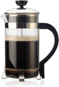 Primula Classic French Press Coffee/Tea Maker - Glass 8 Cup/32 Oz, Black/Chrome Accents