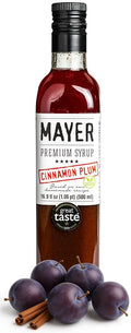 Mayer Premium Cinnamon Plum Syrup – Award-Winning, All-Natural, Vegan, Gluten-Free, Made with 100% Real Fruits, (16.9oz), Perfect Coffee Syrup & Cocktail Syrup, No Artificial Additives (1 Pack)