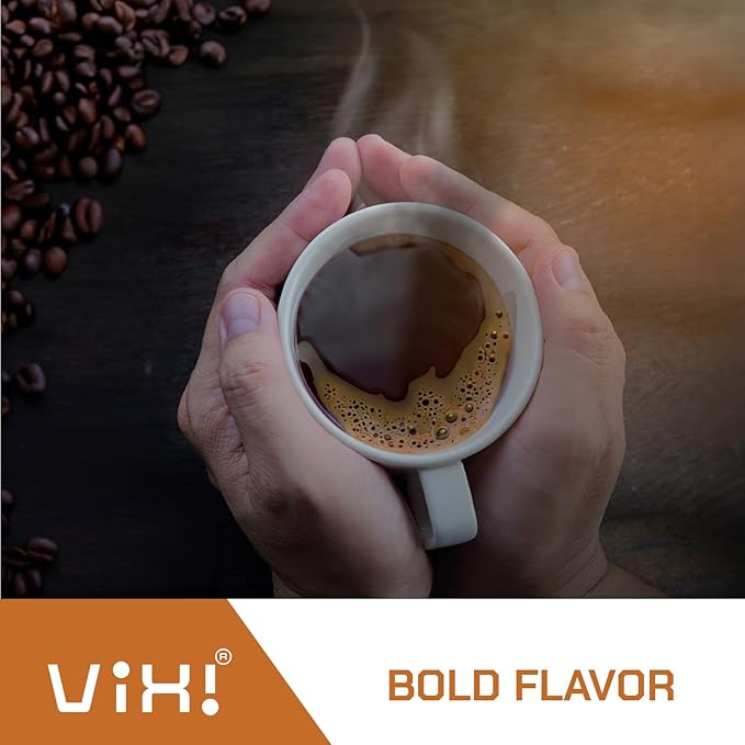 VIXI Coffee Bean Blend, 12 Ounce, Dark Roast, Whole Beans, Arabica Blend Robusta, Full Beans, Smooth and Balanced Taste, Natural Vietnamese Coffee for Hot and Cold Brew