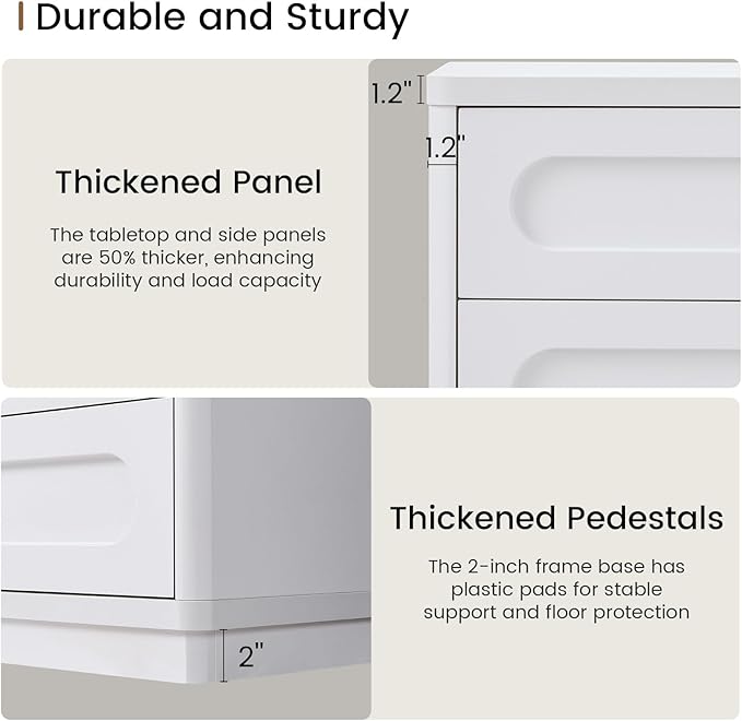 Buffet Cabinet with Storage, Arc Accent Sideboard with 2 Doors and Adjustable Shelves, Large Console Table for Dining Room, Kitchen, Living Room, White