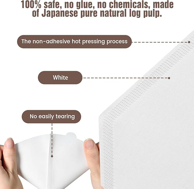 200 Count Cone Coffee Filters #4, White Size 04 Coffee Filters 8-12 Cup, Disposable Natural Paper Filters, No.4 Cone Filters For Ninja, Pour Over and Drip Coffee Maker