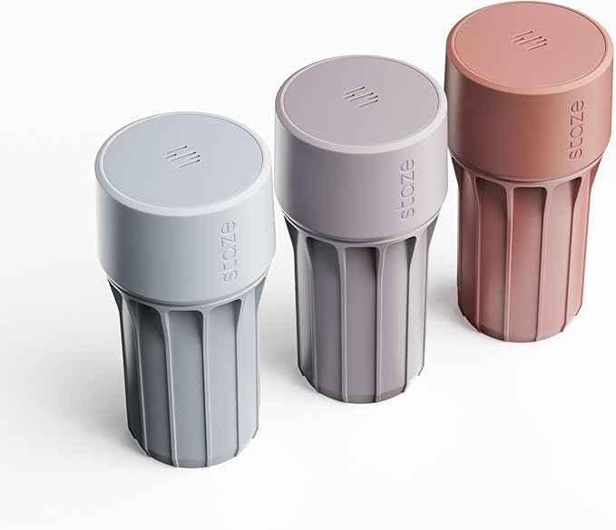 Staze Preserve Vacuum Sealed Storage Jars (148ml) | Patented Smell Proof Containers | Herb Storage & Food Storage Container with Protection - (COSMIC TRIO)