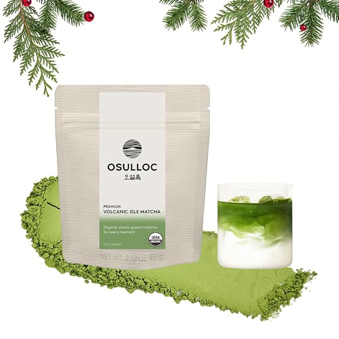 OSULLOC Volcanic Isle Matcha Powder, Premium Korean Matcha, Green tea powder from Jeju Island (2.12oz, 60g)