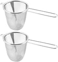 Stainless Steel Tea Strainer Set of 2 Reusable Fine Mesh Tea Filters for Loose Leaf Brewing and Herbal Infusions Kitchen Accessories