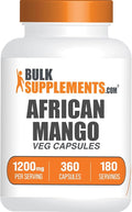 BulkSupplements.com African Mango Extract Capsules - Irvingia Gabonensis, Herbal Supplement - Vegan & Gluten Free, 2 Capsules per Serving (1200mg), 360 Count (Pack of 1)