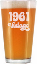 Vintage 1961 Pint Glass for Beer - 64th Birthday Gifts for Men or Women Turning 64 - Fun Bday Party Decor - 16 oz