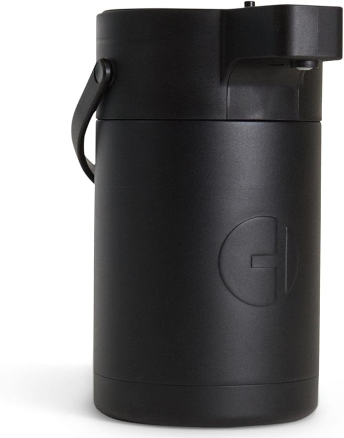 Hastings Collective Airpot Coffee Dispenser with Pump 2.5 Liter - Insulated Stainless Steel Thermal Coffee Carafe 12 Hour Hot/24 Hour Cold - Hot Beverage Dispenser for Water Coffee Tea (Black)