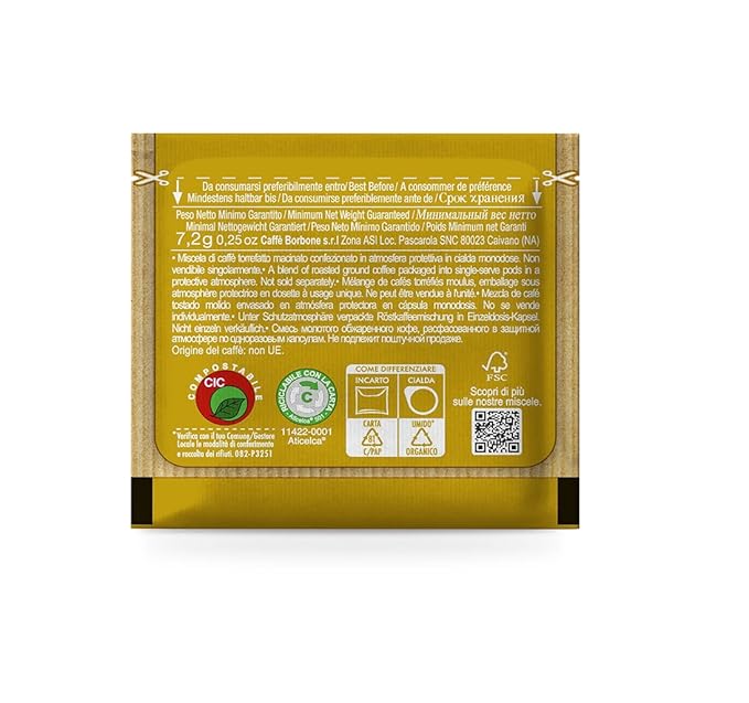 Caffè Borbone Espresso Paper Pods, Gold Blend, Sweet and Refined, Medium Roast ESE Pods, Authentic Italian Espresso- 150 Count