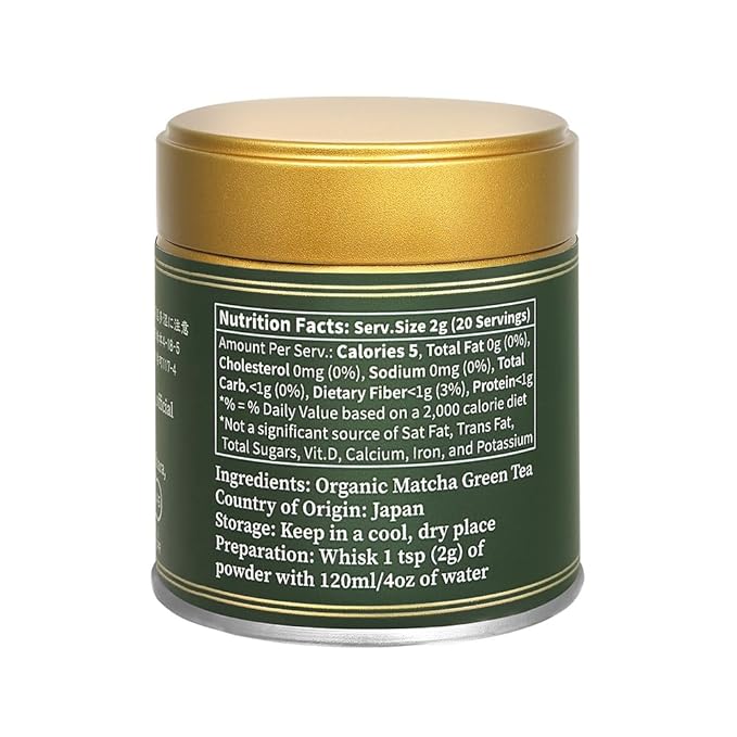 YEDOENSIS Premium Matcha - Organic Japanese Green Tea Matcha Powder, JAS Certified Organic Vegan Gluten-Free (40g)