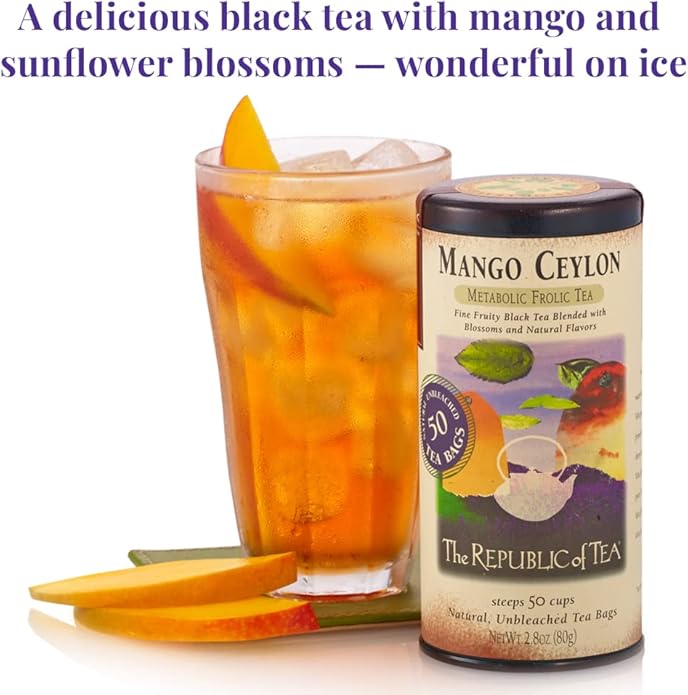 The Republic of Tea – Mango Ceylon Black Tea, Metabolic Frolic Tea