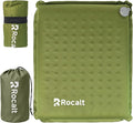Rocalt Inflatable Seat Cushion, Self-Inflating Memory Foam Airplane Seats Cushion, Portable Air-Foam Stadium Cushion, Lightweight & Compact Bleacher Seat Cushion for Sports Events