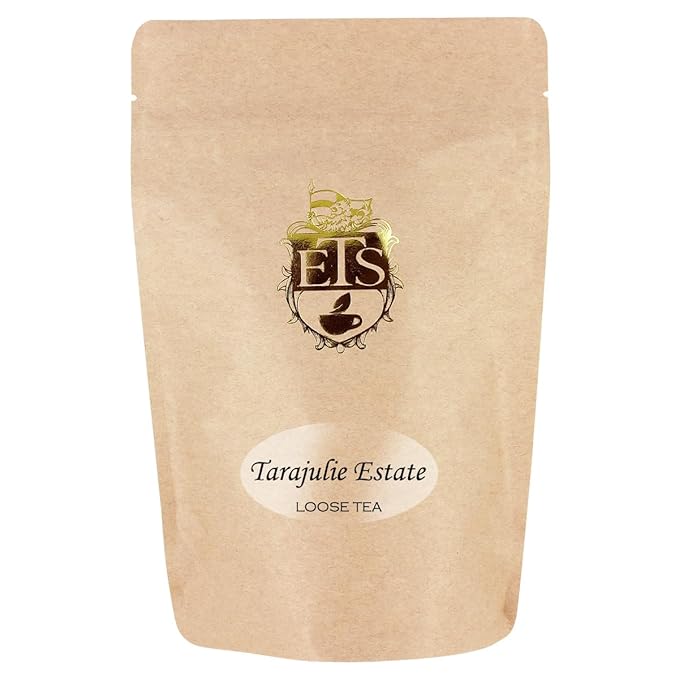 English Tea Store Tarajulie Estate Tea Pouches - 4oz | Loose Leaf Assam Black Tea | 2nd Flush FBOP Grade | Bold Malty Flavor | Grown in Tezpur Assam Region | Orthodox Manufacture