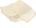 uxcell 20 Pcs Spice Bags for Cooking, 6x4 in Reusable Empty Tea Bags Muslin Strainer Cotton Cheese Cloth for Loose Leaf Tea Sachet Straining Soups Herbs, Beige