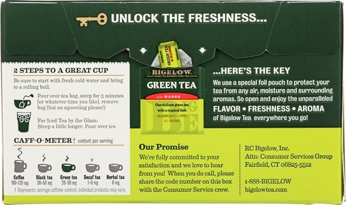 Bigelow Tea Grn Mango, 20 Bg