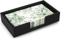 Black Wooden Napkin Holder Guest Towels Holder Flat Bathroom Napkins Holder Disposable Hand Towel Tray Cocktail Napkin Holder for Table Kitchen Counter Modern Paper Towel Holder Basket Accessories