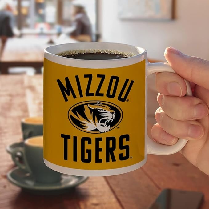 University of Missouri Tigers Ceramic Coffee Mug, Novelty Gift Mugs for Coffee, Tea and Hot Drinks, 11oz, White