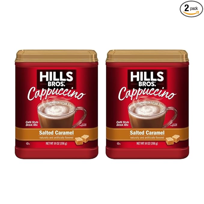 Hills Bros. Flavor Coffee (Salted Caramel, 14 Ounce (Pack of 2)