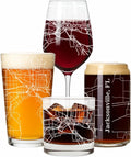 Blue Ridge Mountain Gifts - Jacksonville Souvenir - Florida Glassware Gift, Etched City Map, Laser Engraved and Dishwasher Safe