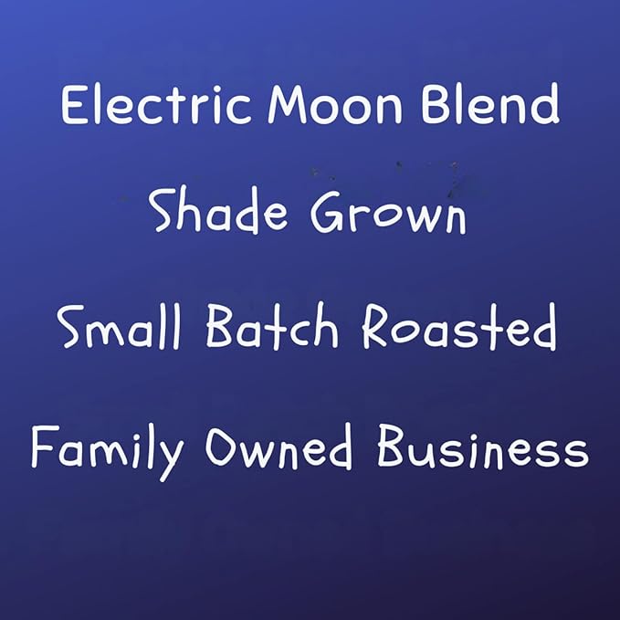 River Moon Coffee, Electric Moon High-Caffeine Whole Bean Coffee, 16 Ounces, Bold Medium-Dark Roast