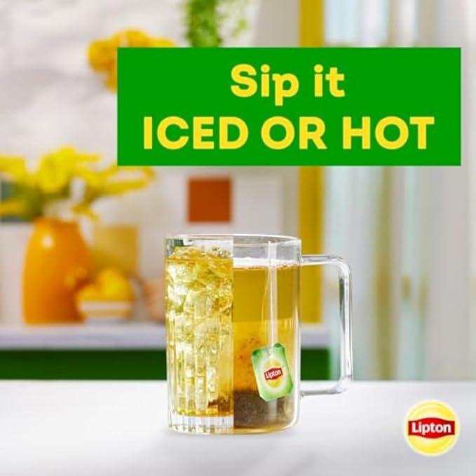 Lipton Lemon Green Tea, & Lemon Black Tea 20CT (2ea) (Variety Pack)