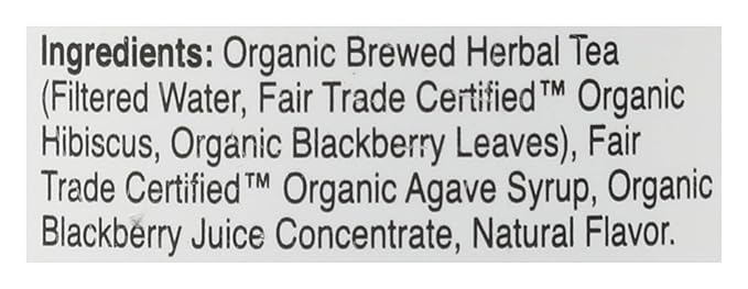 Eat The Change Just Ice Tea Organic Berry Hibiscus Herbal Tea, Caffeine Free, 16 Fluid Ounces (Pack Of 12)