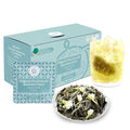 RIANTEA Organic Jasmine Green Tea Bags 100% Natural Whole Leaf Low Caffeine Cold Brew Tea Bag Non-GMO Premium Green Tea Chinese Tea Bags for Gifts Office Reception (36 Counts)