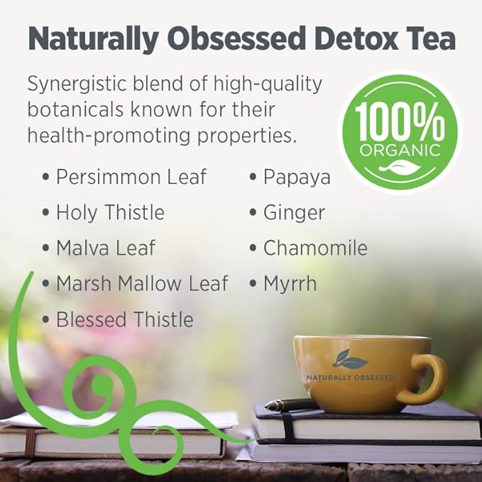 | Drink2shrink | Naturally Obsessed Detox Tea - Original blend - Support For Detox and Natural Cleansing - Filtered Tea Bags (24 Sachets = 48 Bags)