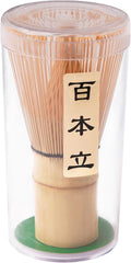 Matcha Whisk (1-Piece), Golden Bamboo Whisk for Matcha Tea, Handcrafted Chasen, 100-Prong Bamboo Matcha Wisk Mixer Frother Brush for Making Macha Ceremonial Grade