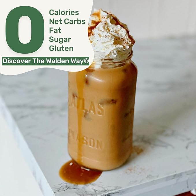 Walden Farms Caramel Coffee Creamer – Zero Calorie, Gluten-Free, Low Carb, Keto-Friendly, Sugar-Free, Rich Caramel Flavor – 12 oz Bottle