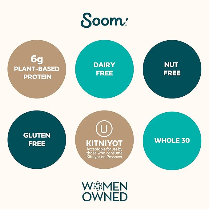 Soom Foods Organic Tahini 11oz (2 Pack) | Roasted & Ground Sesame Seed Paste | Creamy Tahini for Dubai Chocolate, Hummus, Sauces | Vegan, Nut-Free, Gluten-Free, Kosher, Keto, Paleo, Whole30