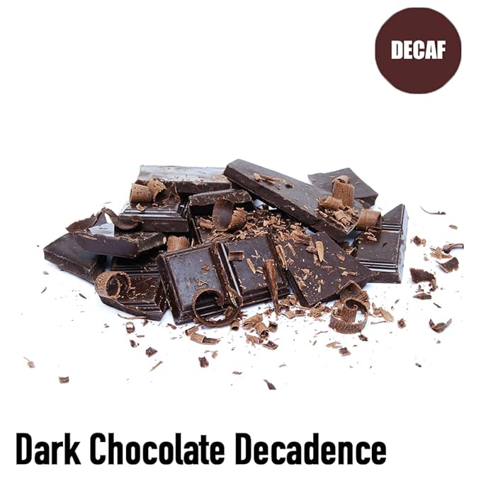 Dark Chocolate Decadence Decaf Flavored Coffee, Whole Bean, Fresh Roasted, 16-ounce