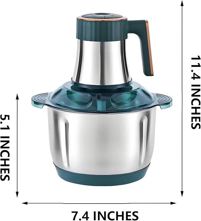5L Electric Meat Grinder, Stainless Steel Dough Machine, 500w Powerful Food Processing Machine, Used For Dough Mixing, Onion, Meat, Nuts, Fruits, Garlic And Vegetables
