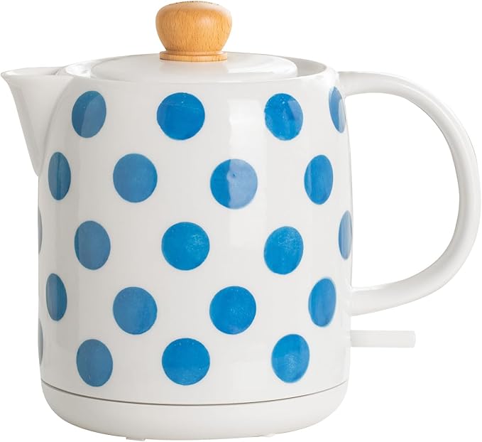1.0-Liter Ceramic Electric Kettle, 1000W Rapid Boil, Tea Kettles Pot & Hot Water Boiler For Coffee & Tea, Teapot Auto Shut-Off, Boil-Dry Protection