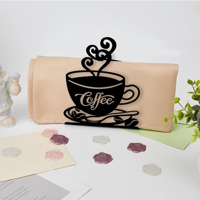 SUPERDANT Coffee Cup Napkin Holder for Tables Coffee Metal Kitchen Napkin Holder Vintage Tabletop Tissue Stand Rustic Cloth Napkins Holders Farmhouse Restaurants Hotel Party Table Decor