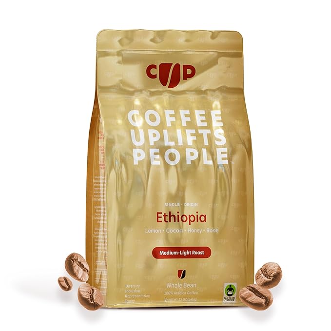 Coffee Uplifts People Ethiopia Whole Bean Coffee, 12 OZ