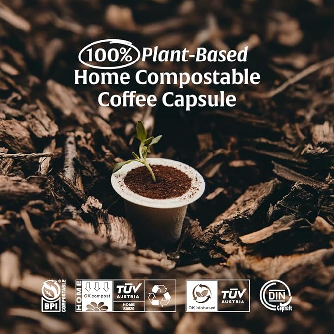 Artizan Coffee Roasters Organic Hemp Espresso Capsules For Nespresso Original | Hemp Fusion | 40 Compatible Compostable Pods