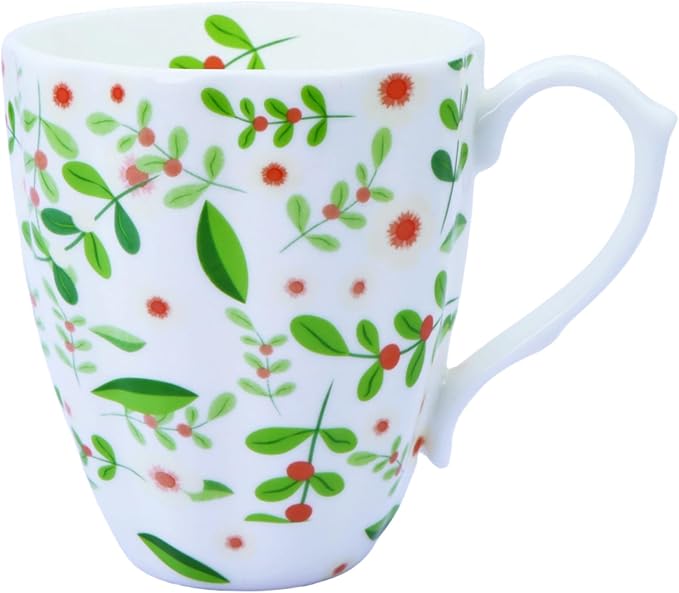14oz Bone China Coffee Mugs for Women Floral Coffee Mug Tea Cups Novetly Coffee Cups Gift for Women Mom Friends