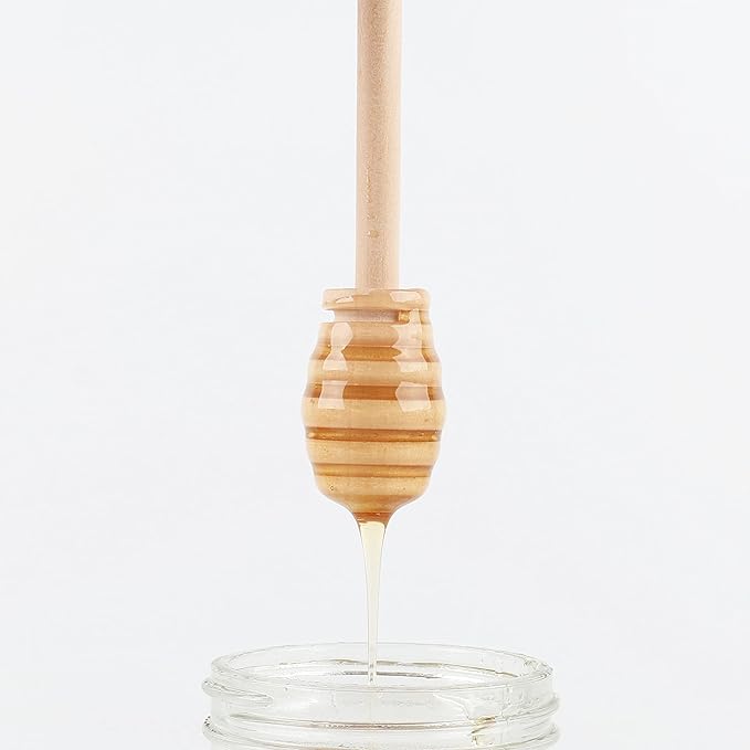 Wooden Honey Mixing Stirrer, 2Pcs 6 Inch Honey Dipper Sticks Honey Spoon