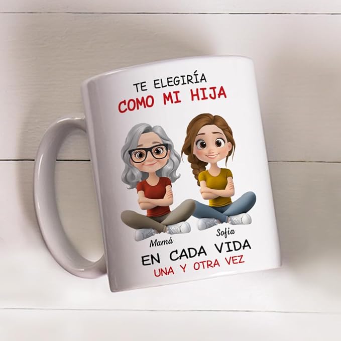 Wrappiness Custom Coffee Mug for Daughter from Father – Personalized Gift for Daughter on Birthdays, Christmas, New Year, Always Choose You from Dad