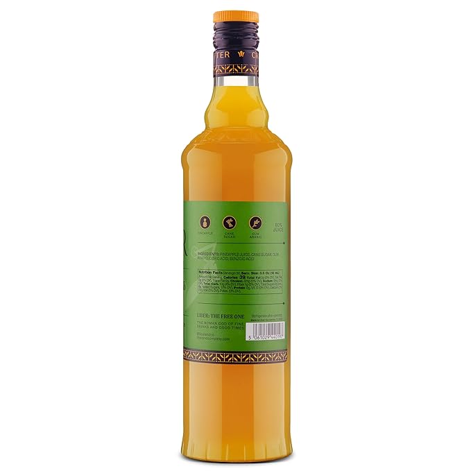 Liber & Co. Pineapple Gum Syrup - Craft Cocktail Mixer with 60% Pineapple Juice, Pure Cane Sugar & Gum Arabic - Essential for Pisco Punch, Jungle Birds & Tiki Cocktails - Makes 50 Drinks (25.4 oz)