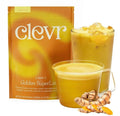 Clevr Turmeric Powder, Golden Milk Instant Latte Mix, Superfood Powder with Oat Milk, Lions Mane, Reishi Mushroom, Organic Spices, Coconut Cream, Ashwagandha, Serve Hot or Iced, (14 Lattes)