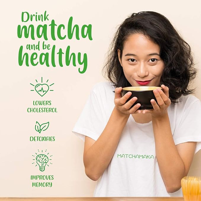 Premium Matcha Green Tea Whisk - 100 Prong - MATCHAMAKA Traditional Japanese Bamboo Matcha Whisk - Green Tea, Matcha Latte, Matcha Ceremonial Powder, Matcha Tea - The Perfect Matcha Ceremony Whisk