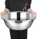 Nuogo 2 Pack 17 Quart Large Mixing Bowl Oversized All Purpose Stainless Steel Mixing Bowl Metallic Flat Base for Home Commercial Prepping Baking Marinating Cooking Brining