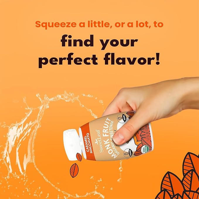 SweetLeaf Caramel Liquid Monk Fruit - Monk Fruit Liquid Sweetener Drops, Organic Monk Fruit Extract, Zero Calorie Sweetener, Sugar Free, Keto Friendly, Erythritol Free - 1.7 Fl Oz (Pack of 3)