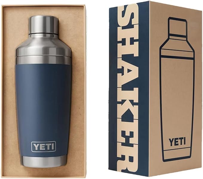 YETI Rambler 20 oz Cocktail Shaker, Stainless Steel, Vacuum Insulated, Big Sky Blue