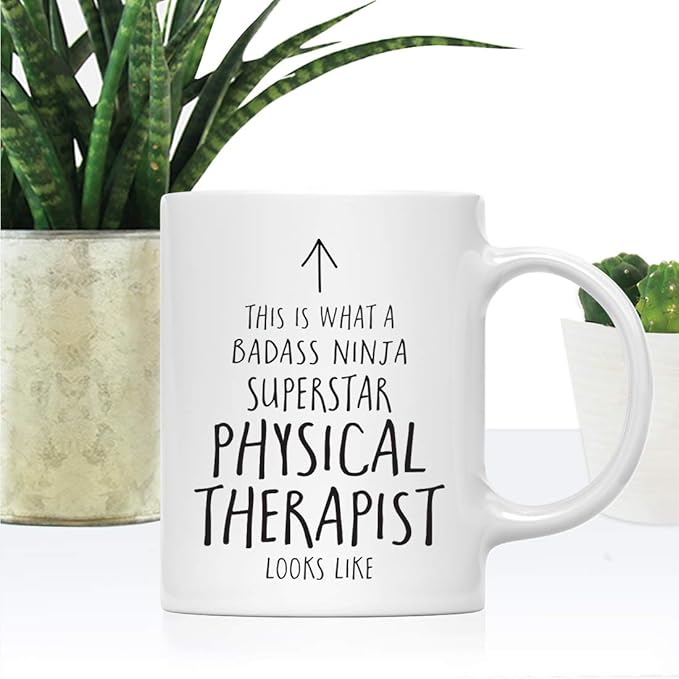 Andaz Press Funny 11oz. Ceramic Coffee Tea Mug Gift, This is What a Badass Ninja Superstar Physical Therapist Looks Like, 1-Pack, Birthday Christmas Gift Ideas Coworker