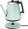 Small Electric Kettle 0.9L, 304 Stainless Steel Inner, 1000W Fast Boiling in 4-6 Mins, Vintage Compact Design with One Key Operation, Auto Shut Off, Dry Boil Protection, for Home, Office, Coffee Etc.