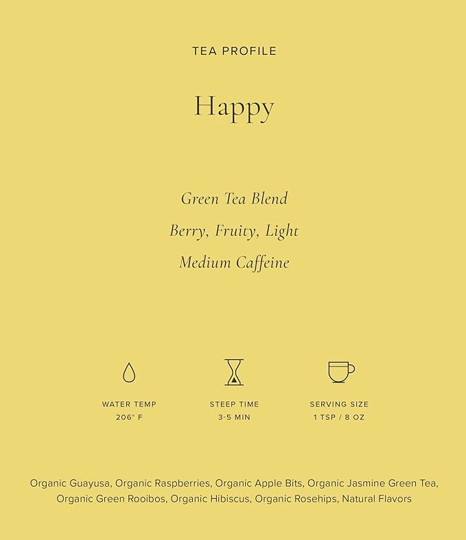 Art of Tea | Organic Happy Jasmine Green Tea | 50 Eco Friendly Pyramid Tea Bag Sachets