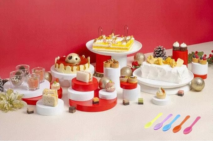Extra Sturdy, Gmark 400pcs 3" Assorted Multi Colored Taster Plastic Mini Spoons for Frozen food Ice Cream Dessert 1 Box Set GM1002D